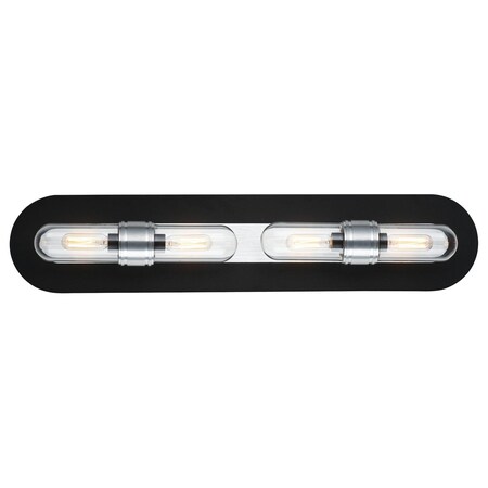 Maxim Dual 4-Light Bath Vanity 21704CLBKAL